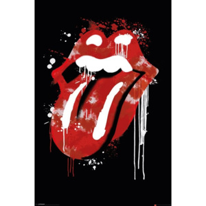 Plakat, Obraz Rolling Stones - graffiti lips, (61 x 91,5 cm)
