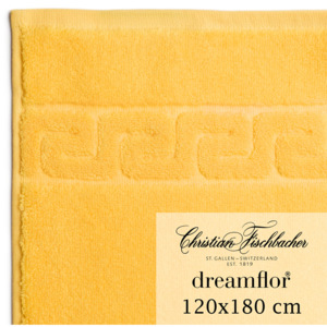 Christian Fischbacher Ręcznik kąpielowy duży 120 x 180 cm żółty Dreamflor®, Fischbacher