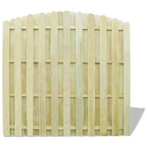 Impregnowany panel ogrodzeniowy, drewniany, zaokrąglony