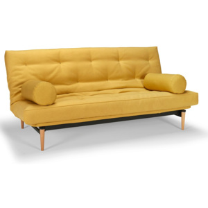 Żółta sofa rozkładana Innovation Colpus