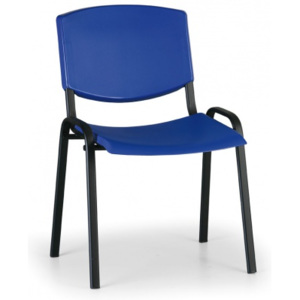 Krzesło konferencyjne Smile, niebieski - kolor konstrucji czarny
