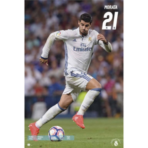 Plakat, Obraz Real Madrid 2016 2017 - lvaro Morata, (61 x 91,5 cm)