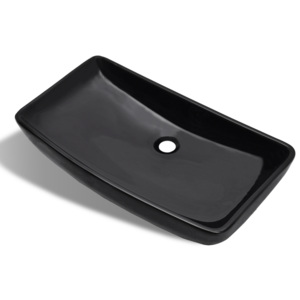 Umywalka ceramiczna kwadratowa czarna