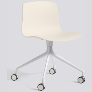 HAY krzesło ABOUT - AAC14, kremowa biel/białe aluminium