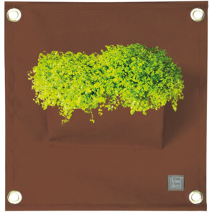 Brązowa doniczka/organizer wiszący The Green Pockets Amma, 45 x 50 cm