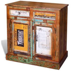 240952 vidaXL Komoda kredens vintage drewniana z 2 szufladami i podwójnymi drzwiami