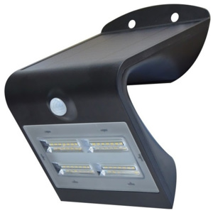 LEDKO Kinkiet solarny z czujnikiem LED/3,2W IP65 czarna LDK08427L
