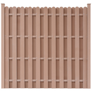 Panel ogrodzeniowy z WPC, kwadratowy, brązowy
