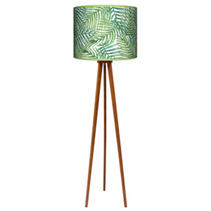 Lampa podłogowa drewniany trójnóg Palma / orzechLampa podłogowa - stojąca trójnóg drewniana duża - zielona- Palma