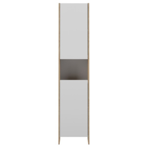 Biała szafka łazienkowa z brązowym korpusem Symbiosis Auben, szer. 38,2 cm