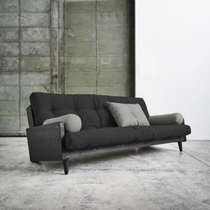 Sofa rozkładana Karup Indie Black/Dark Grey/Granite Grey