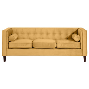 Żółta sofa trzyosobowa Max Winzer Jeronimo