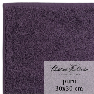Christian Fischbacher Ręcznik do rąk / twarzy 30 x 30 cm bakłażanowy Puro, Fischbacher