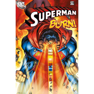 Plakat, Obraz Superman - Burn, (61 x 91,5 cm)