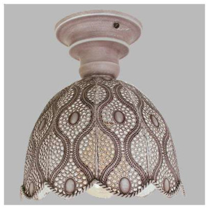 Plafon LAMPA sufitowa TALBOT 2 49745 Eglo metalowa OPRAWA vintage kopuła w stylu marokańskim biała antyczna