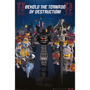 Plakat, Obraz Lego Ninjago Movie - Garmadon Destruction, (61 x 91,5 cm)