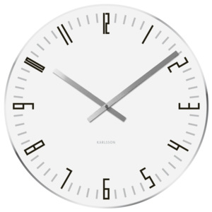Biały zegar Present Time Slim Index