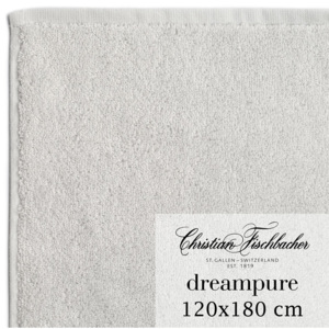 Christian Fischbacher Ręcznik kąpielowy duży 120 x 180 cm srebrny Dreampure, Fischbacher