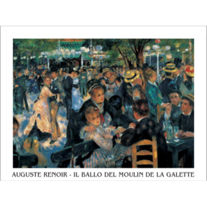 Reprodukcja Bal du moulin de la Galette - Dance at Le moulin de la Galette 1876, Pierre-Auguste Renoir, (30 x 24 cm)