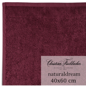 Christian Fischbacher Ręcznik dla gości duży 40 x 60 cm winowy marsala NaturalDream, Fischbacher