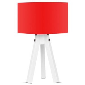 Lampa stołowa z czerwonym abażurem Kate Louise Bianca