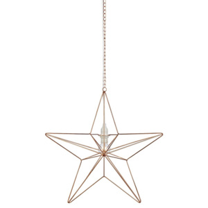 Świecąca dekoracja wisząca Markslöjd Tjusa Star Copper