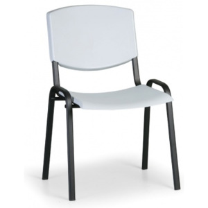 Krzesło konferencyjne Smile, szary - kolor konstrucji czarny