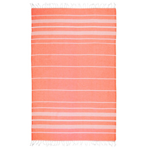 Pomarańczowy ręcznik hammam Kate Louise Classic, 180x100 cm