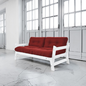 Sofa rozkładana Karup Step White/Passion Red