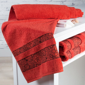 Ręcznik kąpielowy frotté Madryd terakota