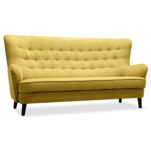 Żółta sofa 3-osobowa Vivonita Fifties