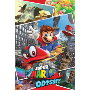 Plakat, Obraz Super Mario Odyssey - Collage, (61 x 91,5 cm)
