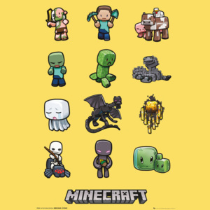 Plakat, Obraz Minecraft - characters, (61 x 91,5 cm)