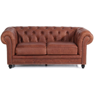 Jasnobrązowa skórzana sofa 2-osobowa Max Winzer Orleans
