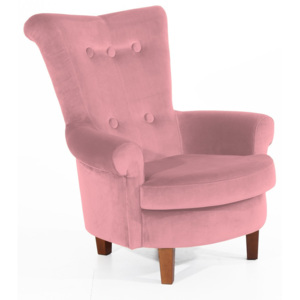 Różowy fotel Max Winzer Tilly