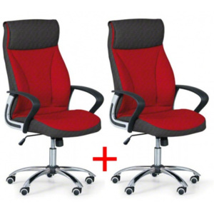 Fotel biurowy DERRY TEX 1+1 Gratis, czerwony