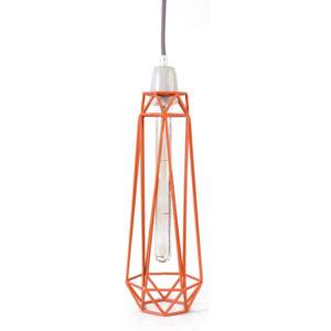 Pomarańczowa lampa wisząca Filament Style Diamond