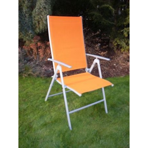 Krzesło ogrodowe składane ANF-26C pomarańczowe, regulacja oparcia