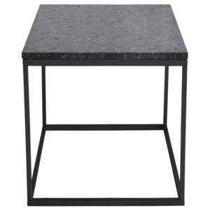 Czarny stolik granitowy z czarną konstrukcją RGE Accent, szer. 50 cm