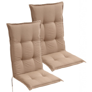 Poduszki na krzesła ogrodowe 2 szt. 120x52 cm brązowe