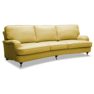 Żółta sofa 3-osobowa Vivonita William