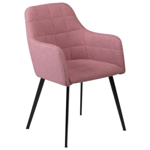 Różowe krzesło z podłokietnikami DAN–FORM Embrace