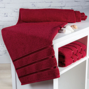 Ręcznik kąpielowy frotté Bilbao czerwony