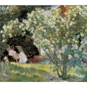 Reprodukcja Marie in the Garden The Roses, Peder Severin Kroyer, (35 x 100 cm)
