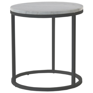 Marmurowy stolik z czarną konstrukcją RGE Accent, 50 cm