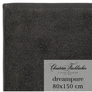 Christian Fischbacher Ręcznik kąpielowy 80 x 150 cm antracytowy Dreampure, Fischbacher