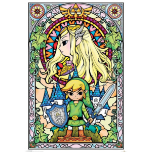 Plakat, Obraz Legend Of Zelda - Stained Glass, (61 x 91,5 cm)