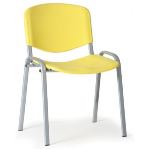 Plastikowe krzesła ISO, żółty - kolor konstrucji szary