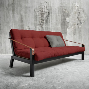 Sofa rozkładana Karup Poetry Black/Passion Red/Granite Grey