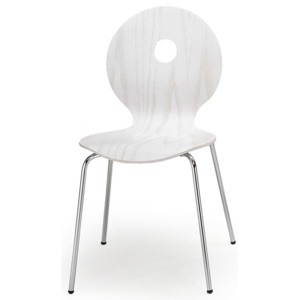 Profilowane krzesło Famis - białe